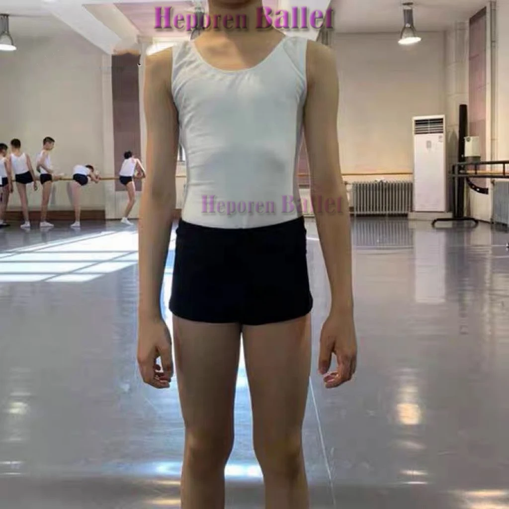 

Professional Boys Comfortable Soft Breathable Sweat-absorbing Non-deformed Non-shrinking Ballet Vest And Shorts Jumpsuit