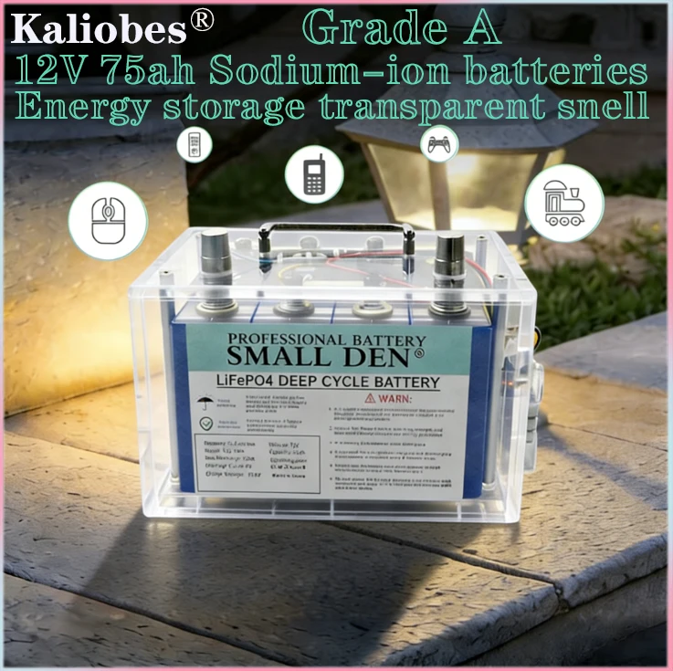 

Аккумулятор на основе ионов натрия 12В 75Ач 20C для электромобилей, мотоциклов, солнечных инверторов, 12.8В, перезаряжаемый, не требующий обслуживания + зарядное устройство 14.6В