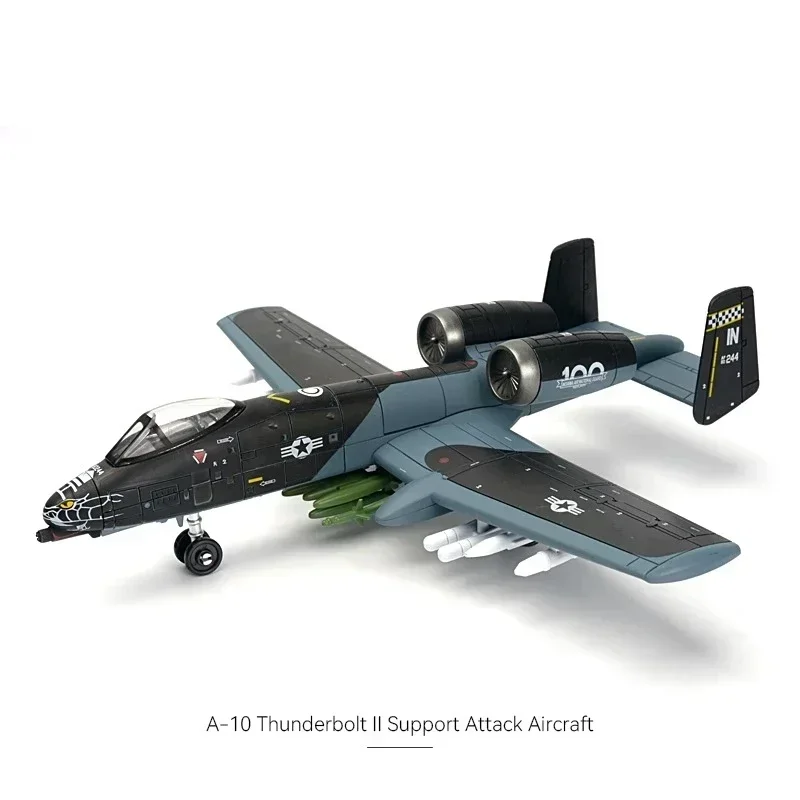 1/72 Scale Military Series America A-10 Thunderbolt II Fighter Building Blocks Hog Attack Aircraft Model Toys For Birthday Gifts