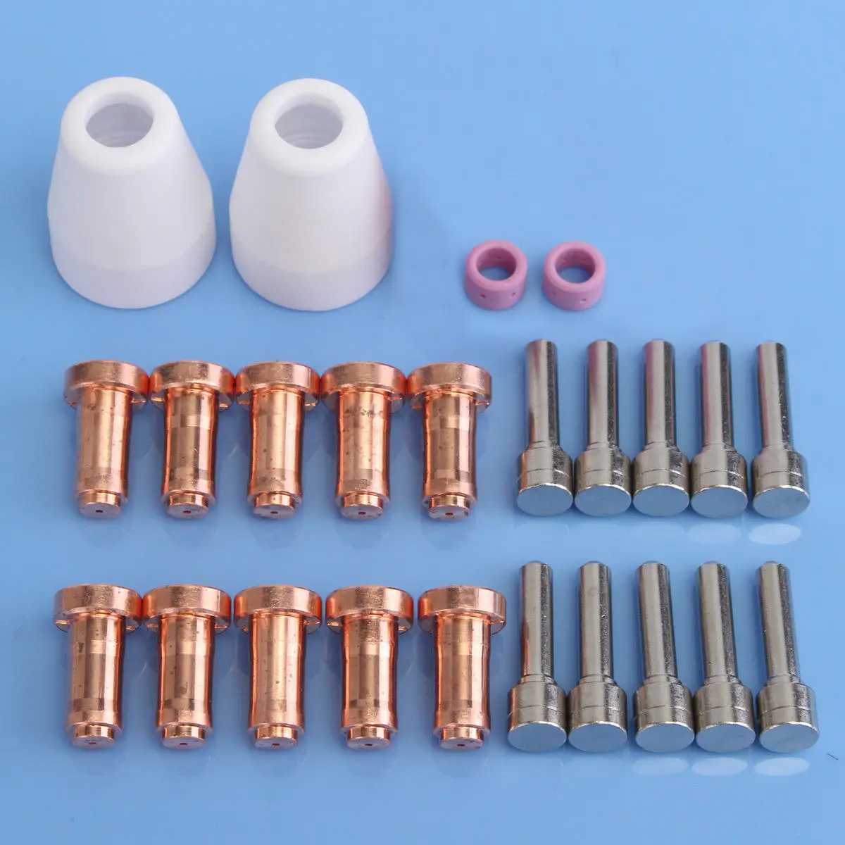 

24 шт., расходные материалы для воздушно-плазменной резки, сопла, наконечник, расходные материалы для горелки PT-31XL CT312, CUT-40, электроды, защитная чашка