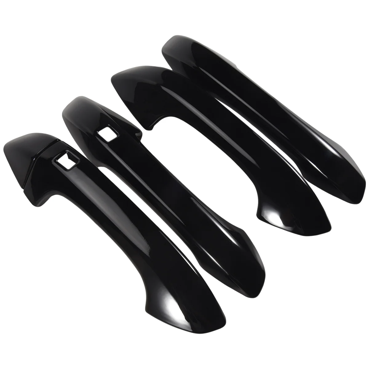 B09A Bright Black Exterior Door Handle Cover Trim for Kia K5 Optima 2020 2021 2022 with Smart Keyhole