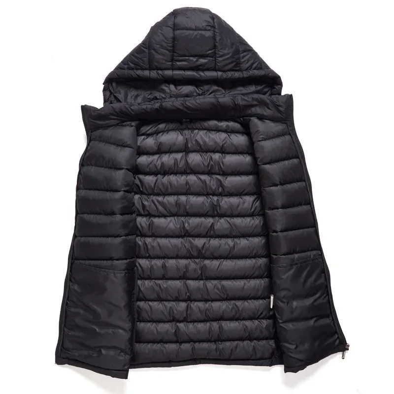 Men Down Vest Autumn Winter Stand Collar Slim Cold-proof Zipper Male Waistcoat Sleeveless Detachable Hooded Lightweight Man Coat