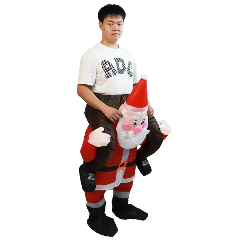 Christmas Santa Inflatable Costume Funny Cosplay Suit for Holiday Party Stage Show