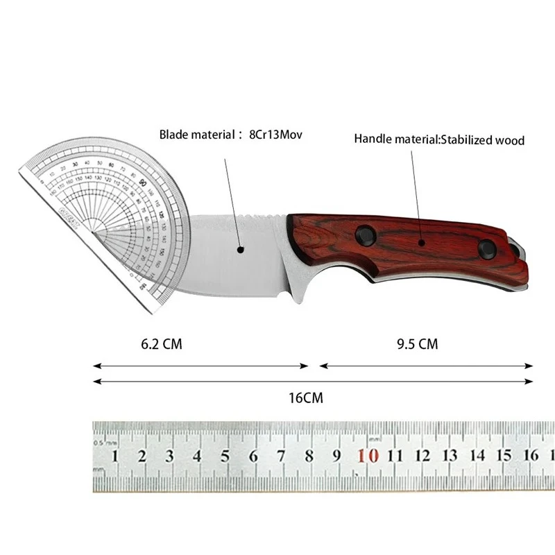 HOT SALE Survival EDC Fixed Blade Knife DC53 High Hardness Blade G10 Handle Multitools Outdoor Tools for Hunting Camping Knives view 6