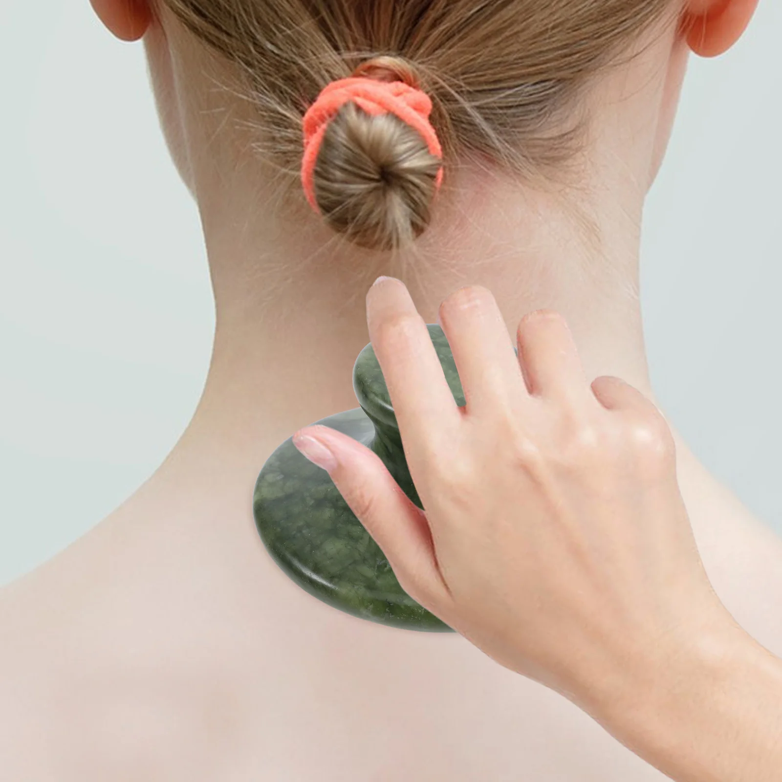 Seta Gua Sha Piedra de masaje Xiuyan Jade Textura suave Facial Cuello Espalda Spa Masajeador Herramienta para relajación y belleza