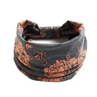 European and American retro Colorful Cashew Hair Band Paisley Pattern Wide Version Headband Sports Yoga Elastic Headwear Women - Image 3