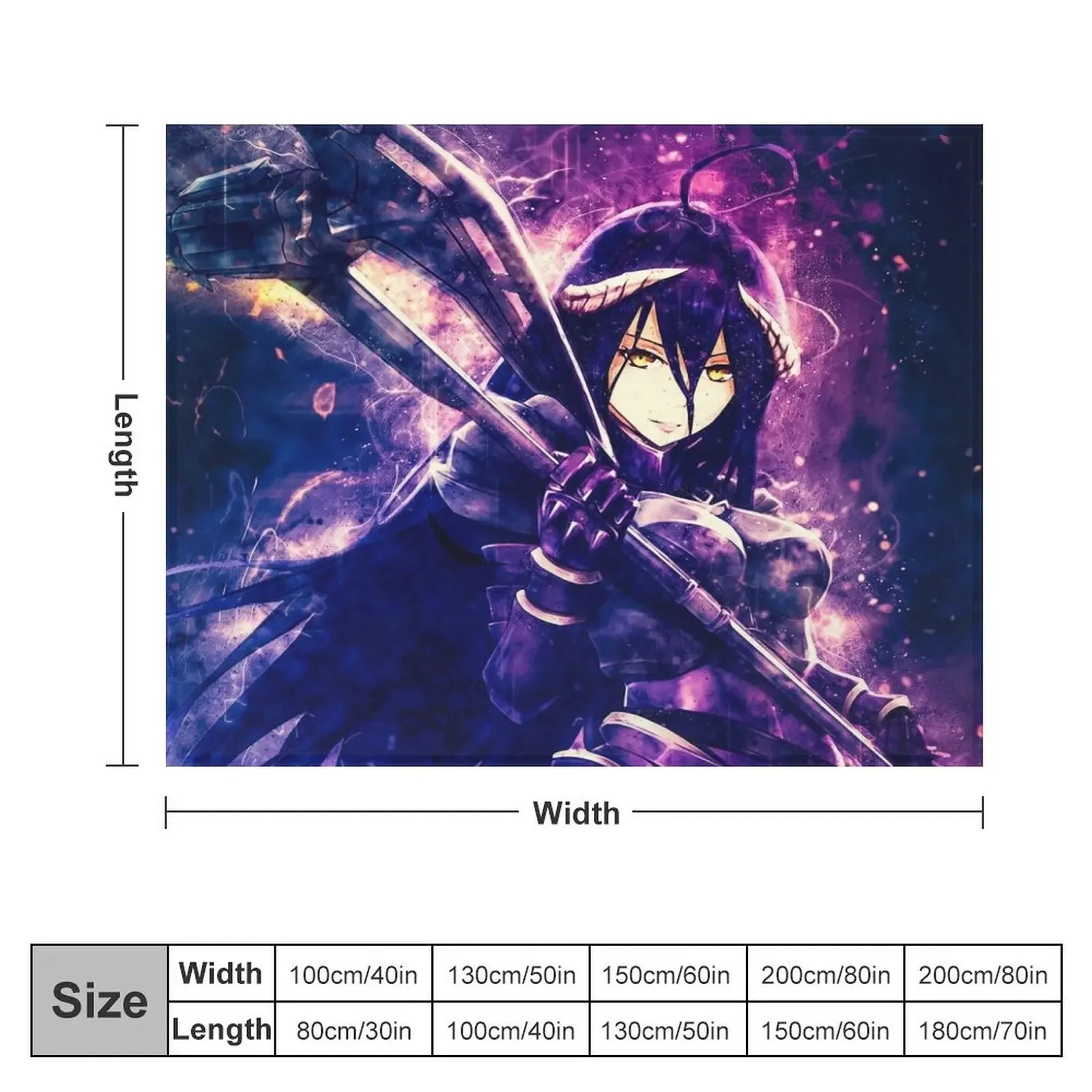 Overlord Albedo Throw Blanket Beach Custom Softest Blankets