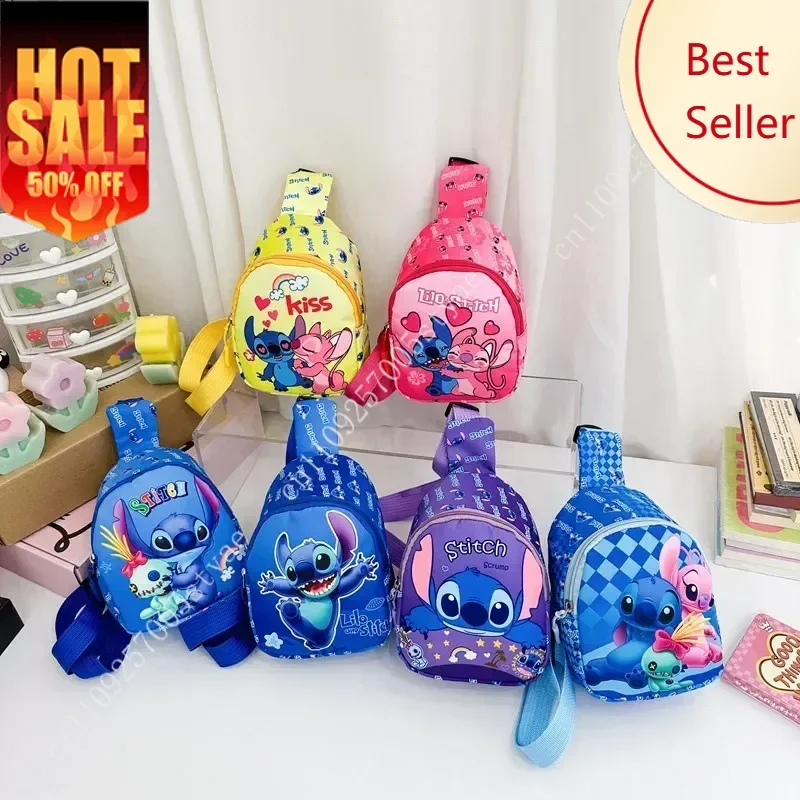 

Stitch Shoulder Bag Disney Cartoon Man Woman Crossbody Bags Casual Sling Chest Bag Coin Purse Holiday Party Decorations Gifts