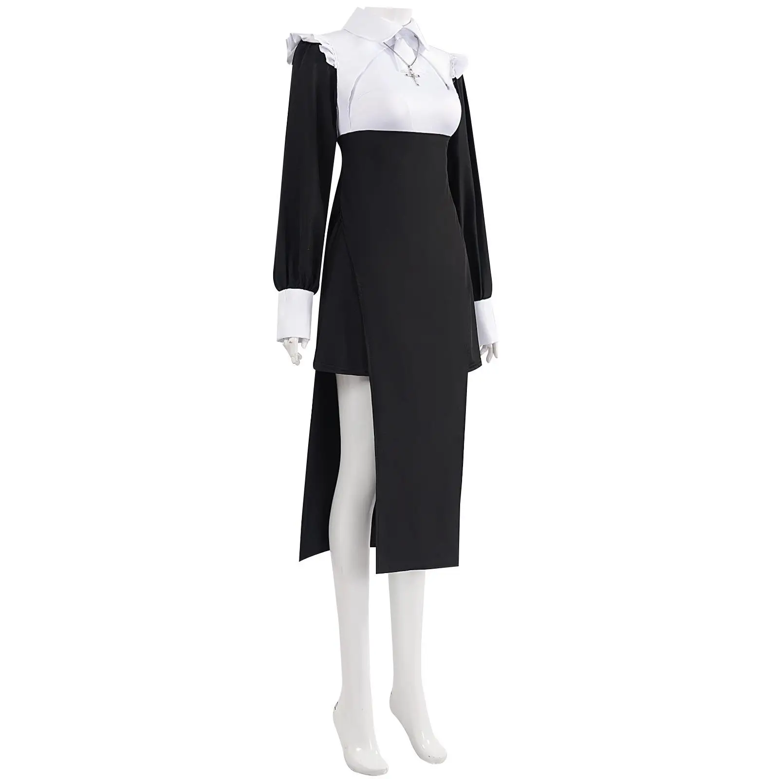 Sexy freira traje apertado empregada enfermeira orm loween par roleplay evento cus feito feminino tradicional chinês étnico wear