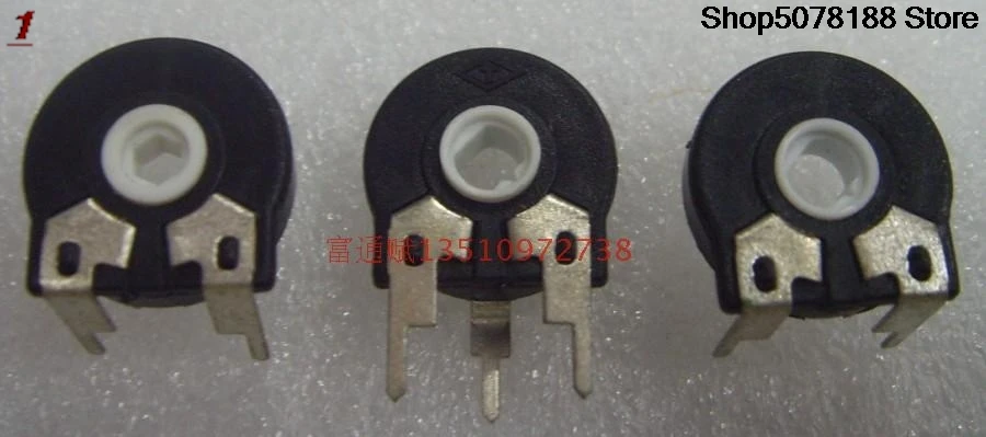 10PCS   High quality potentiometer PT15-1K2K 5K 10K 20K50K100K Horizontal adjustable resistor