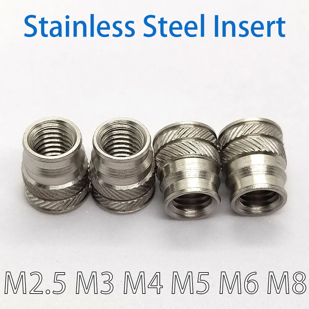 M2.5 M3 M4 M5 M6 Stainless Steel Heat Set Insert Nuts Hot Melt Threaded Insertion Embedment Injection Molding Nut For 3d Printer