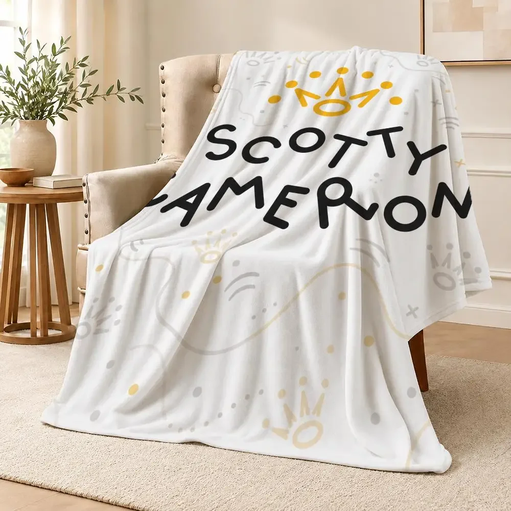 S-Scotty Cameron Putter Golf Collector Throw Soft Flannel Throw Blanket for Couch Bed Sofa Warm Cozy Lightweight All Season