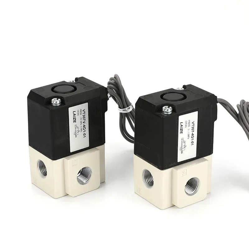 VT307V 3/2 Way Vacuum Solenoid Valve,2 Position Pilot Operated High Frequency Pneumatic Valve DC12V DC24V AC220V
