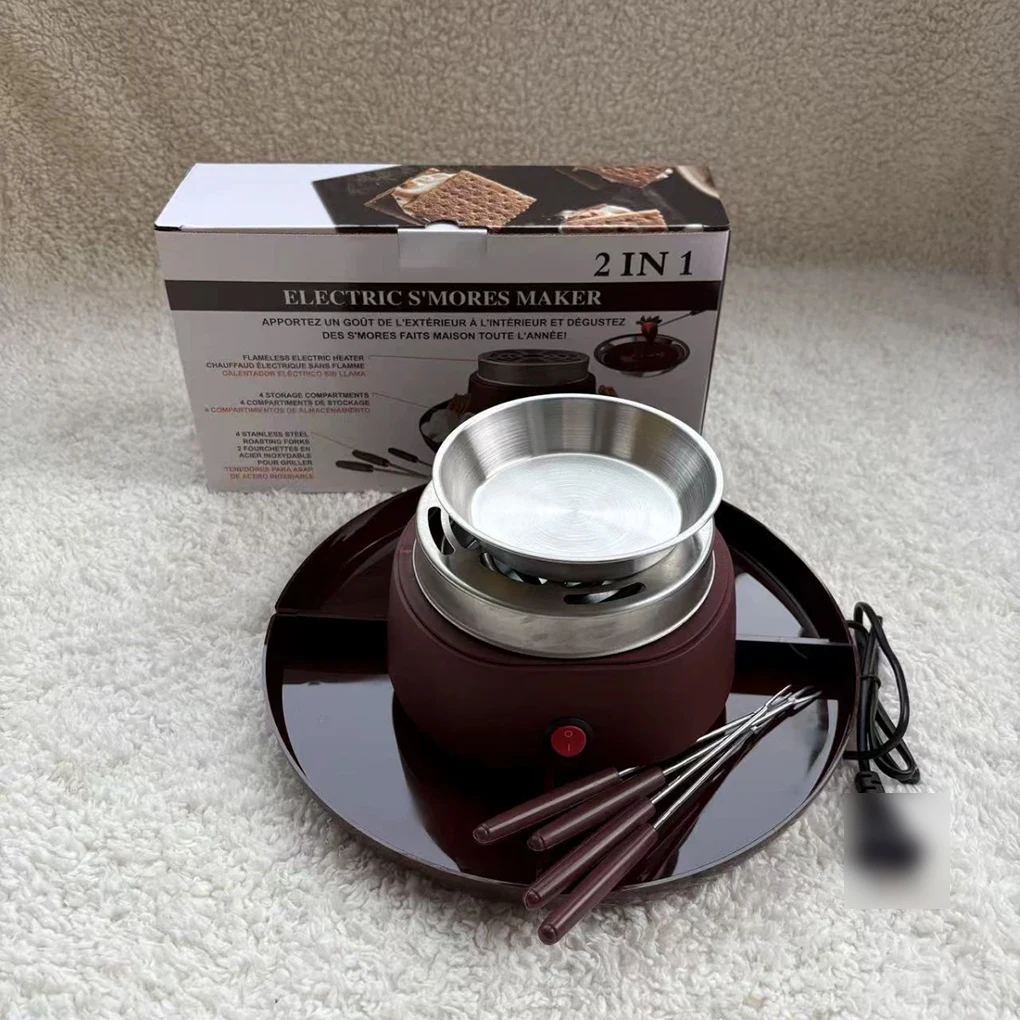 2-In-1 Candy Flame-Free Tray & Party Chocolate Suitable For Marshmallows,