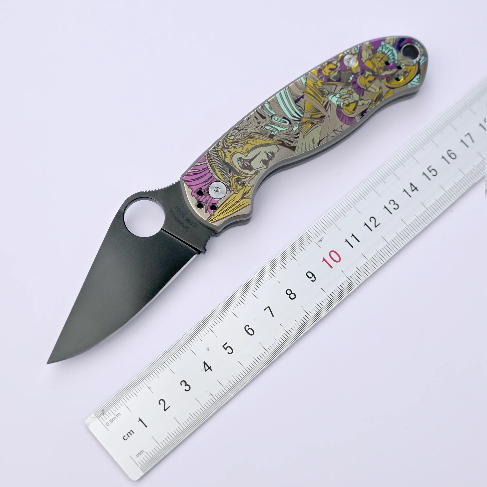 

【 Spartan 】 Spider C223 High Hardness Sharp CPM-S30V Steel Titanium Alloy Fruit Knife Pocket Knife