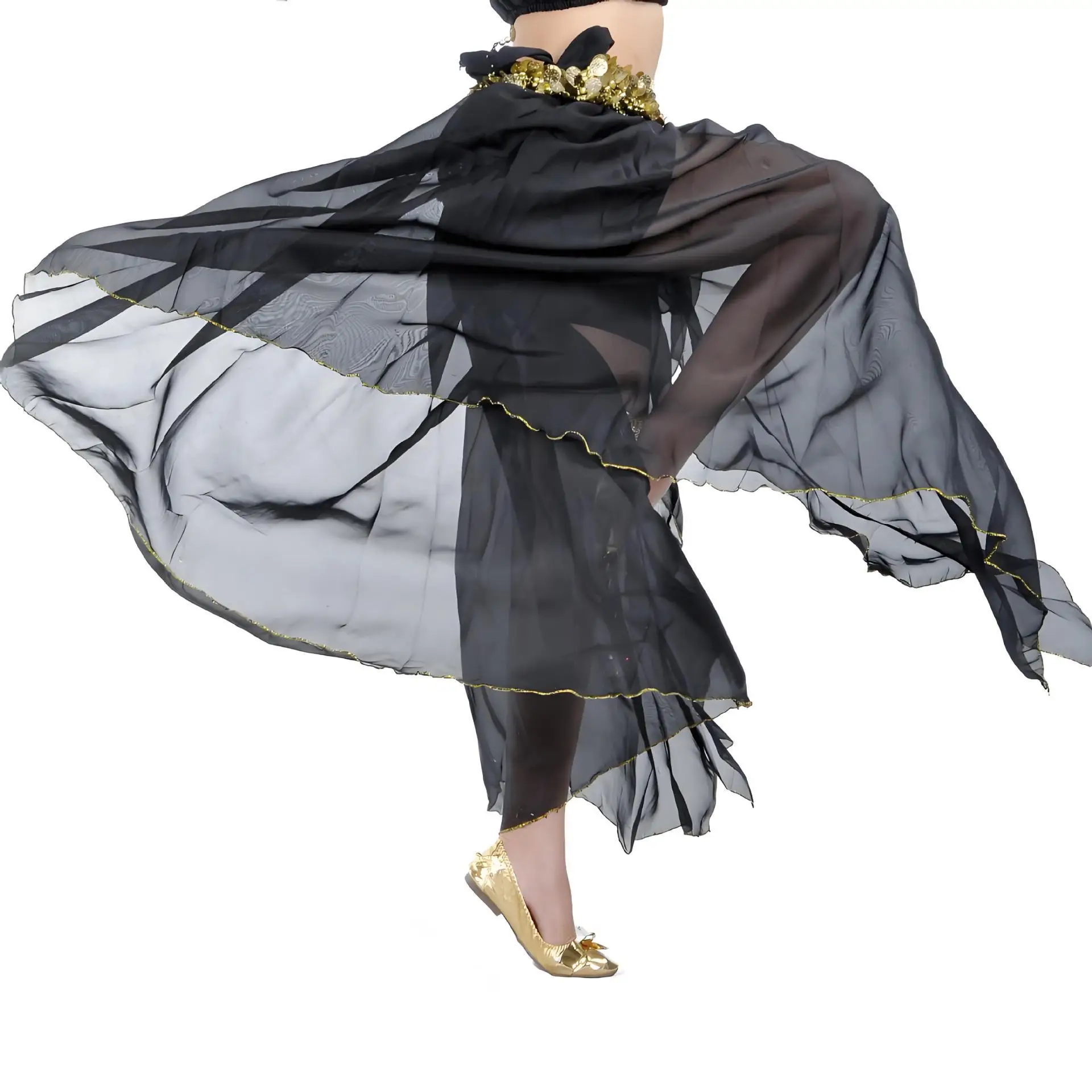 Single Slit Skirt Belly Dance Costumes India Dance Performance Costumes For Woman