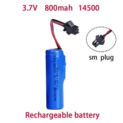 3.7V 800mah 14500 AA Rechargeable Li-ion Battery for Remote Control Toys Helicopter Car Train Motorcycle Toy Car Batteries SM-2P