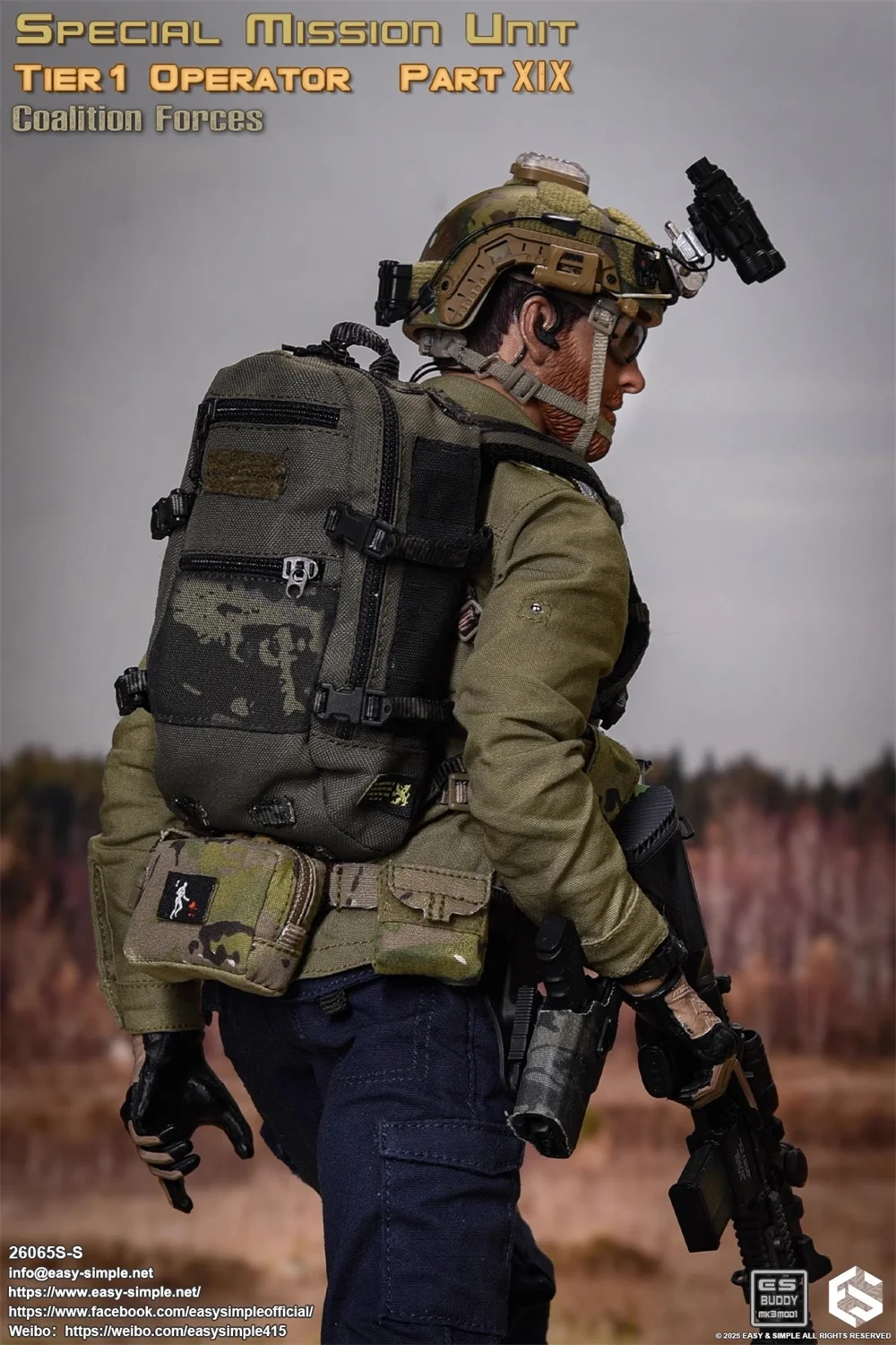 1/6 EASY&SIMPLE ES 26065SS ONS. Speciale Mission Unit Operation Volledige set beweegbare actiefiguur Volledige set speelgoedmodel