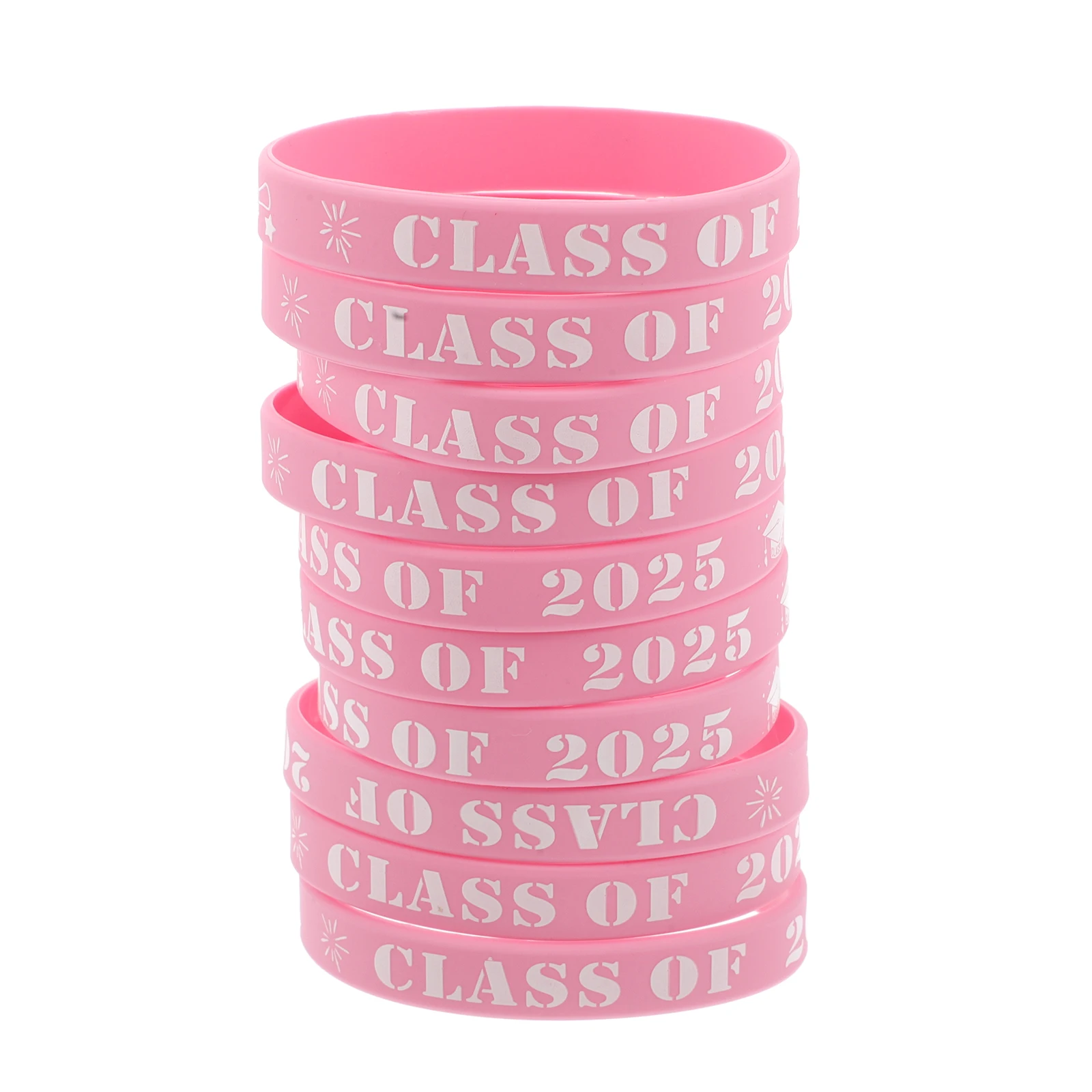 

10 Pcs Graduation Celebration Wristb s School Bracelets Silicone Party Supplies Favor Navy Campus Event Accessories
