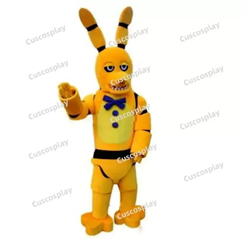 

Creepy Yellow Rabbit Mascot Costume Bunny Adult Suit Fancy Dress Party Cosplay Halloween Carnival Holiday Birthday Gift