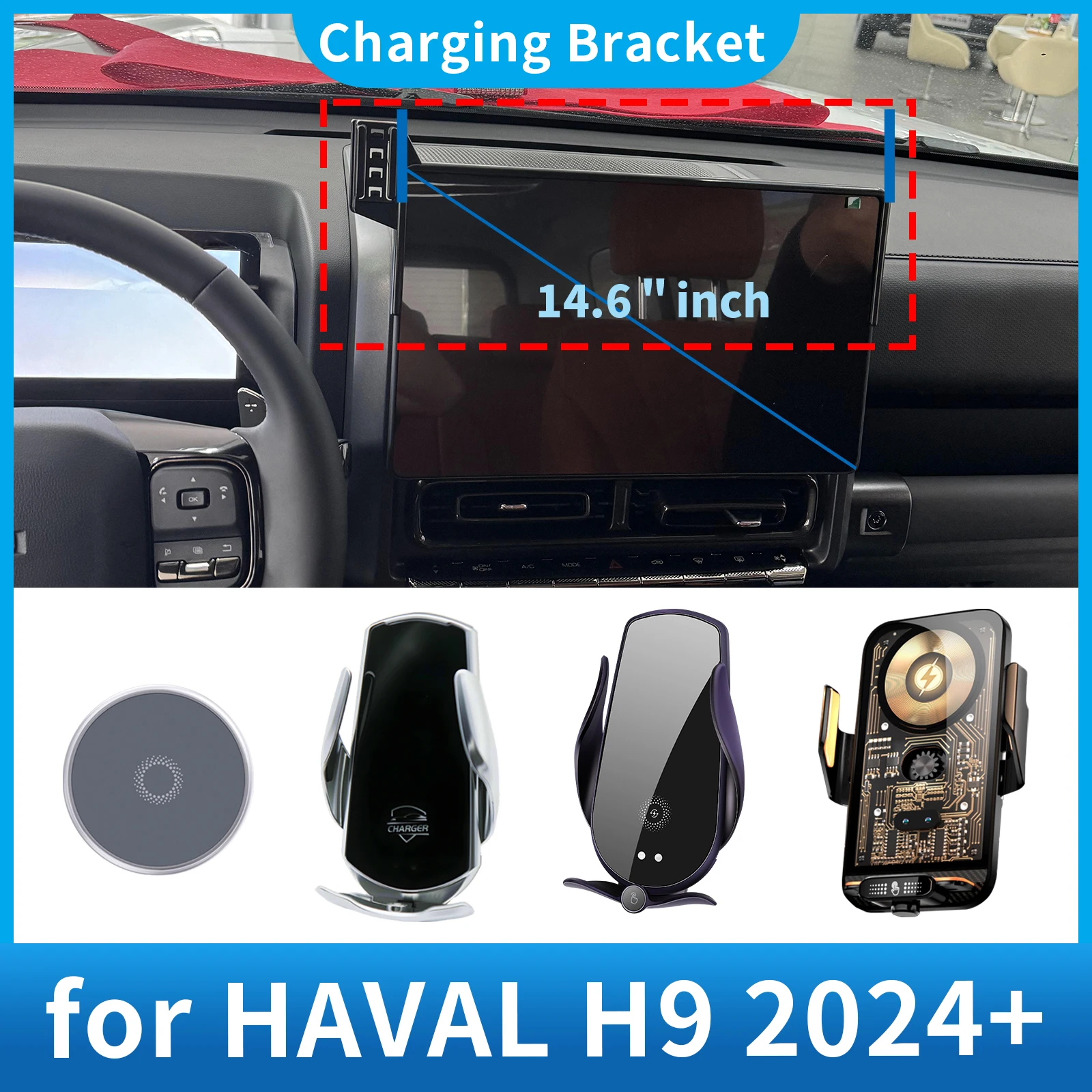 

Car Phone Holder for HAVAL H9 2024 2025 Screen Navigation GPS Bracket Base Accessories Charging