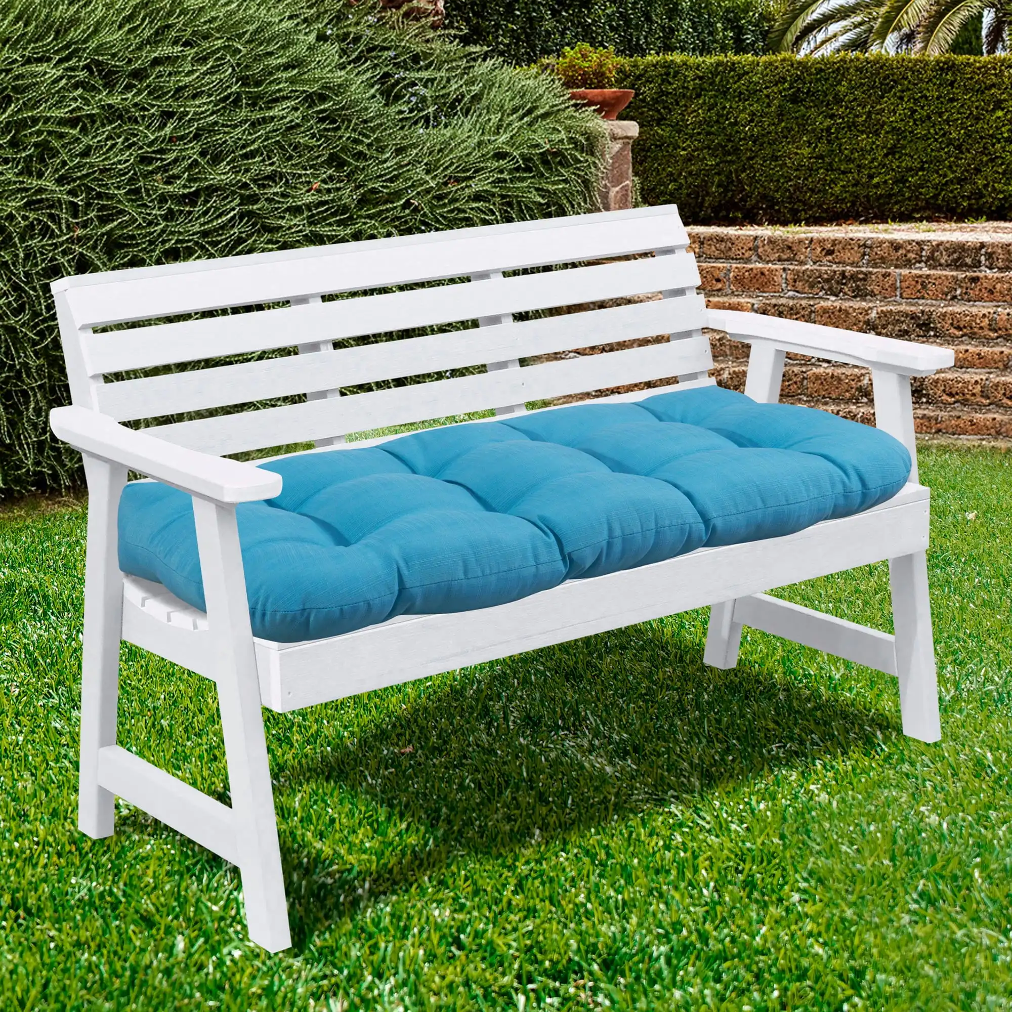 Cojín de crema Loveseat para exteriores