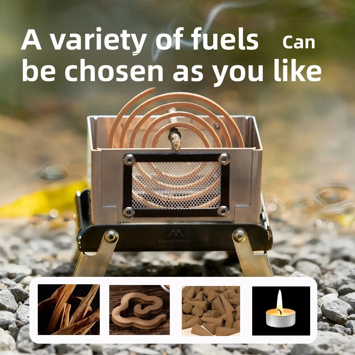 

2025 Newest Camping Portable Incense Burner Mini Firewood Lightweight Small Ornament Observing Fire Carbon Stove Aromatherapy