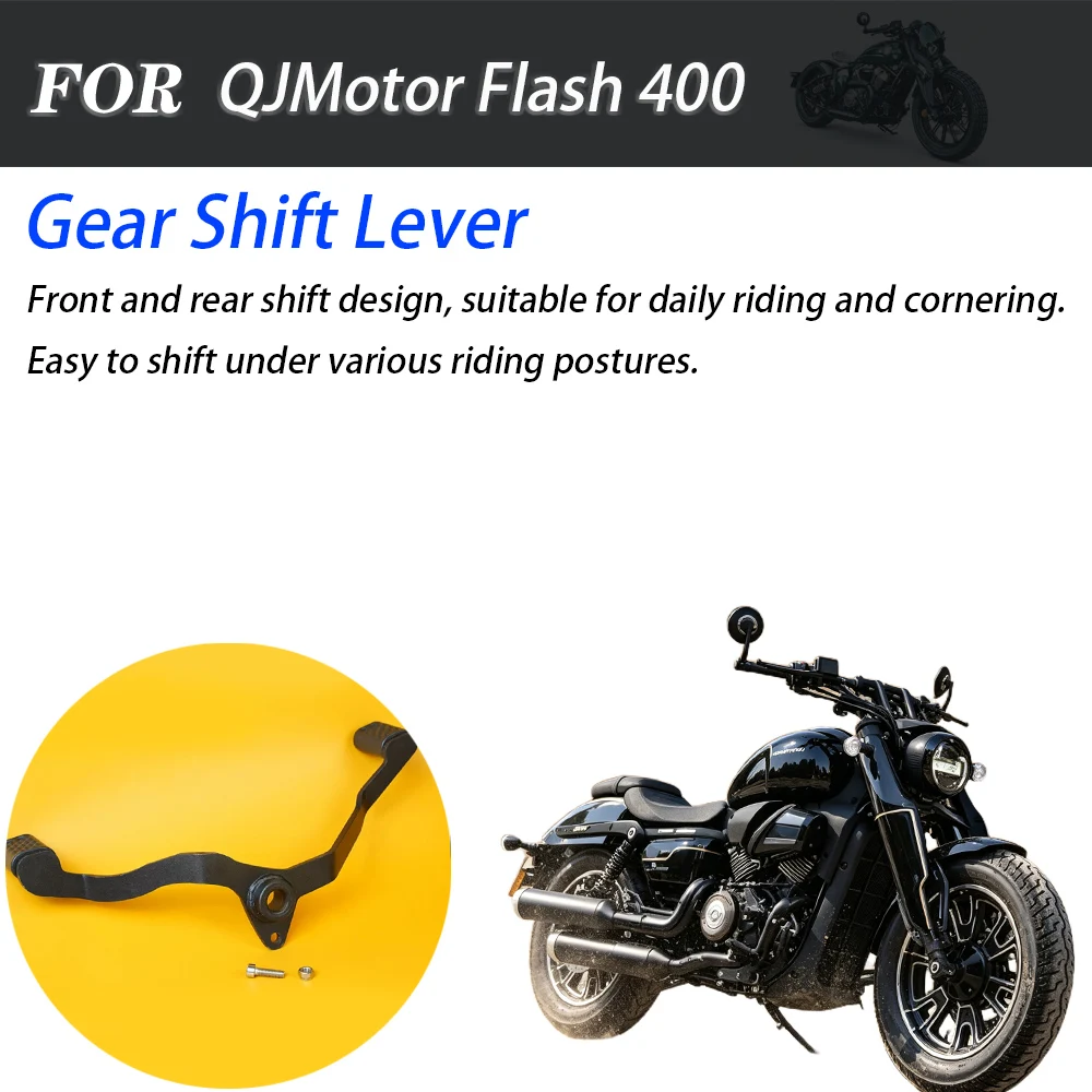 Fit QJMotor Flash 400 Motorcycle Front Rear Shift Lever Assembly Bidirectional Gear Changer Anti-slip Design Mod Parts
