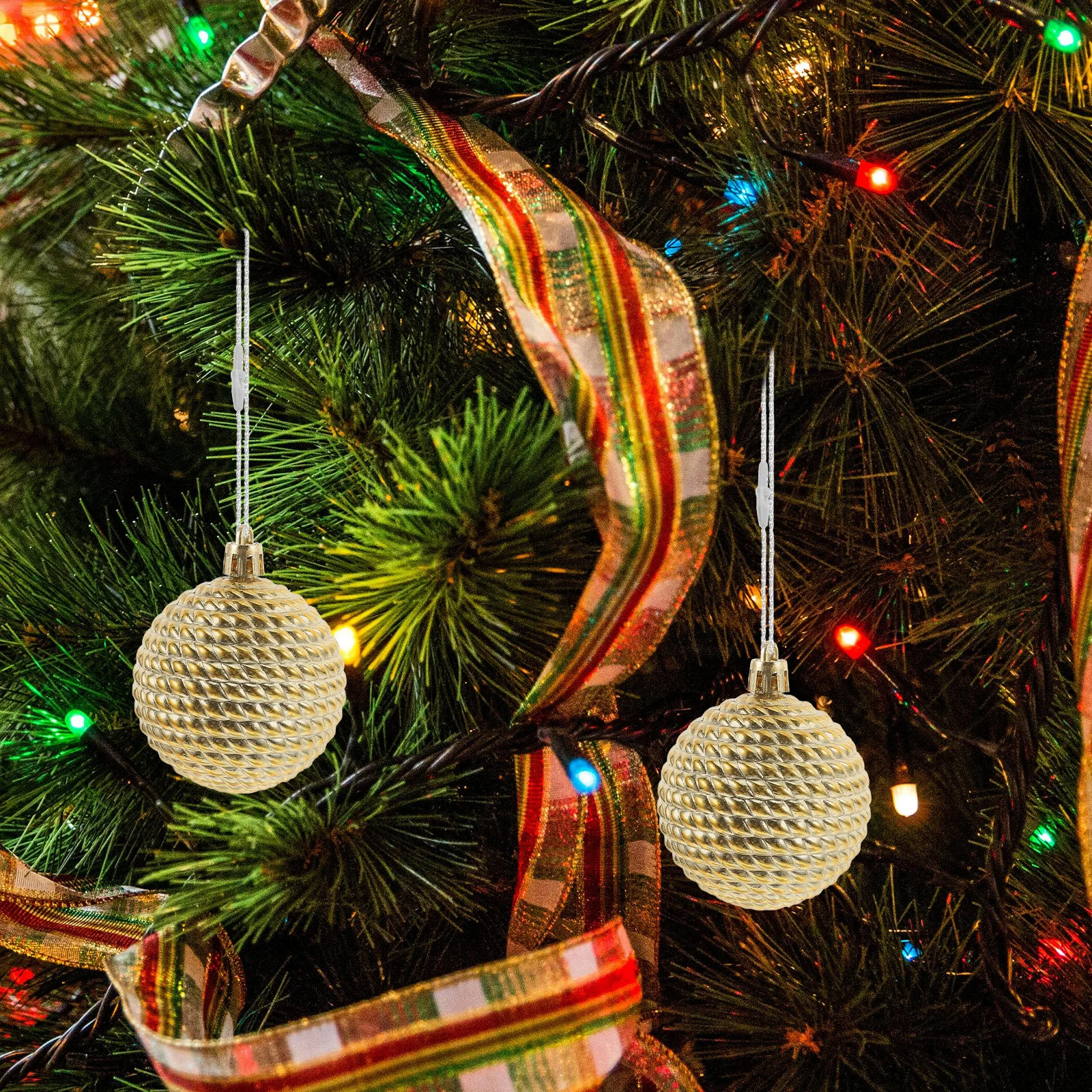 100 szt. sznurków z zatrzaskiem do zawieszania bombek choinkowych, gotowe sznurki do dekoracji, bez węzłów, zawieszki, wstążki do dekoracji świątecznych