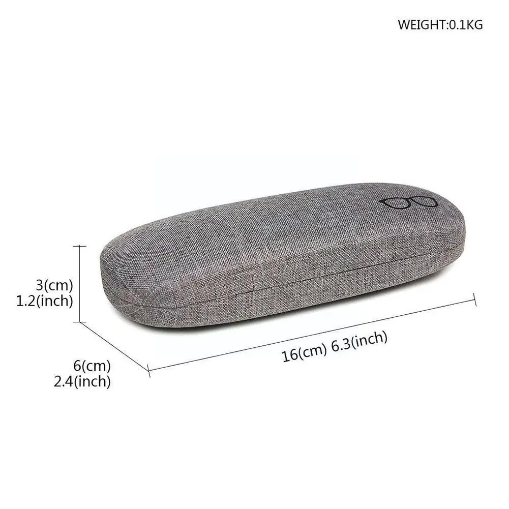 Glasses Case Classic Fashion Tin Box Unisex Retro Linen Box Design Eye Box Mirror Simple Linen