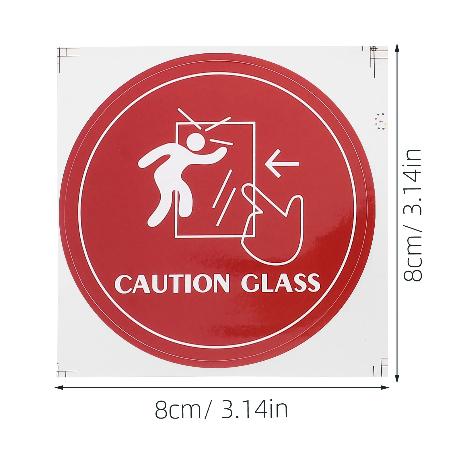 36Pcs Glass Door Safety Stickers Caution Push Labels Office Store Instructional Decals Warning Signs Caution Glass Label