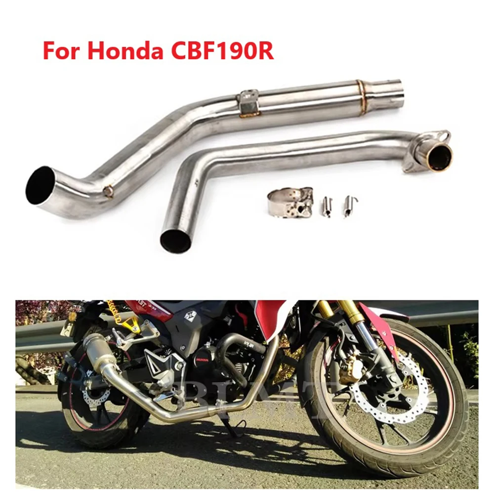 Motorcycle Muffler System For Honda CBF190X CBF190R CB190R Exhaust Pipe Middle Link Mid Pipe Tube FOR HONDA CBF190