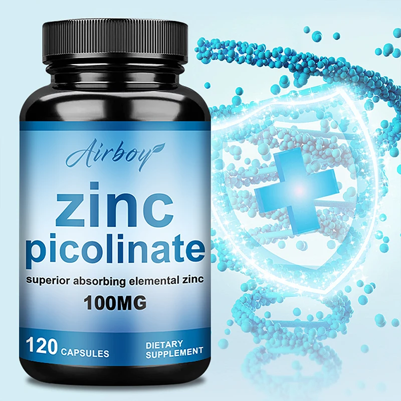 Zinc Picolinate - Helps Skin, Nails, Hair, Energy, Immunity, Promotes Overall Health, Anti-Aging Superfood