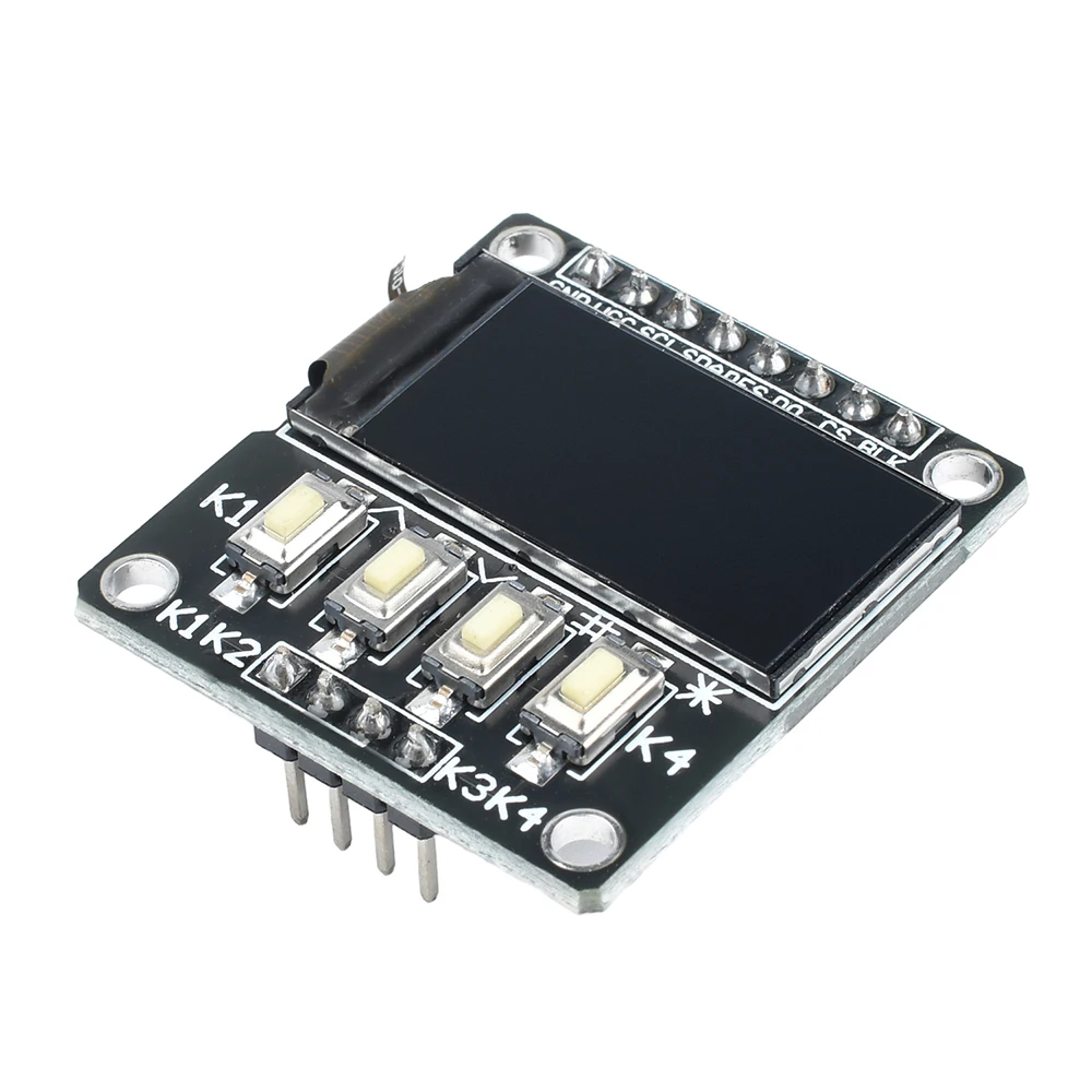 Display tft 0.96/1.3/1.44/1.8 polegadas módulo de exibição lcd st7735/st7789 drive ic 80*160 240*240 interface spi com 4 botões