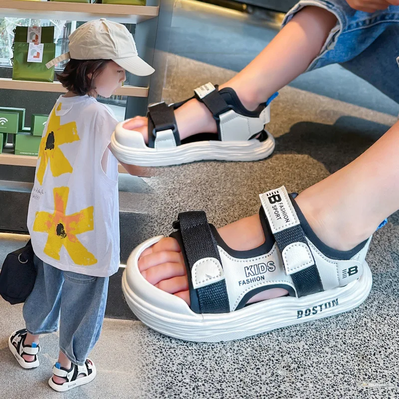 2026 Children's Sandals Summer Baby Toddler Sandals Soft Bottom Non-Slip Boys Girls Sport Kids Sandals Toe-covered Beach Shoes