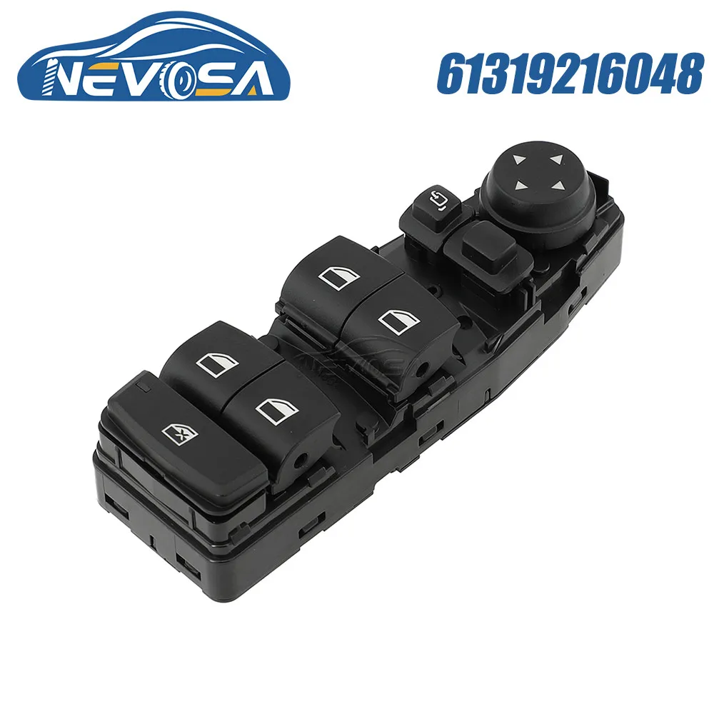 

NEVOSA 61319216048 For BMW E84 X1 2009 2010 2011 2012 2013 2014 2015 Front Left Power Window Control Switch Folding Mirror 9Pins