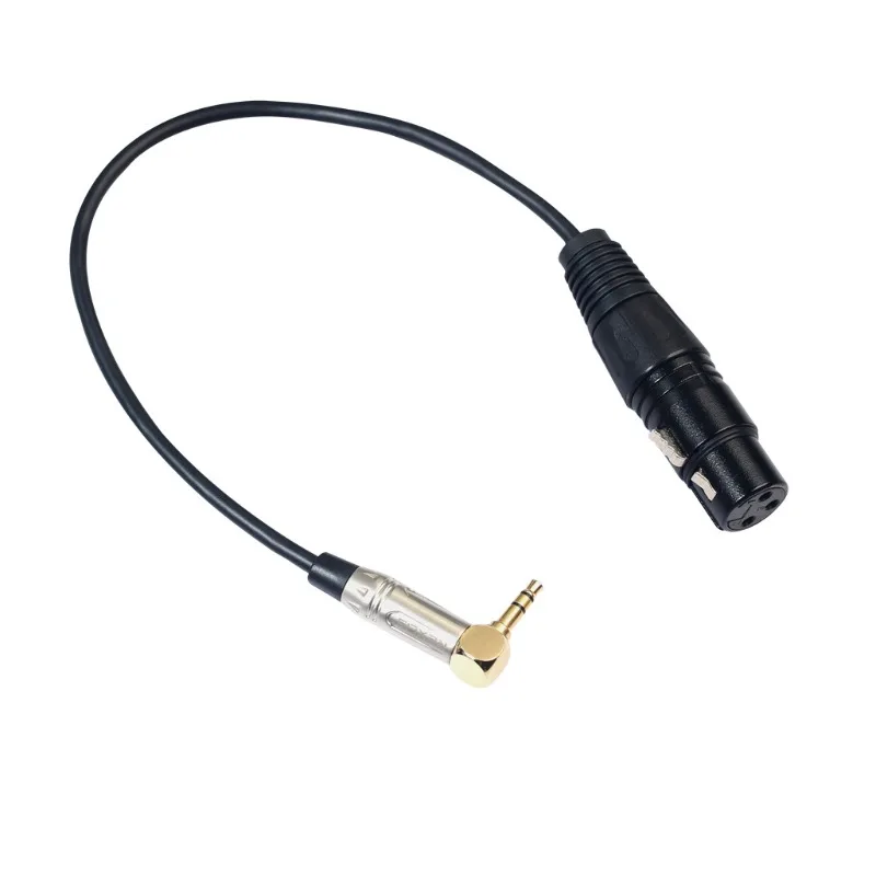 

Stereo 3.5mm male to Cannon Female frequency line adapter cable,0.3m 90 degree elbow earphone, microphone, electric guitar,mixer