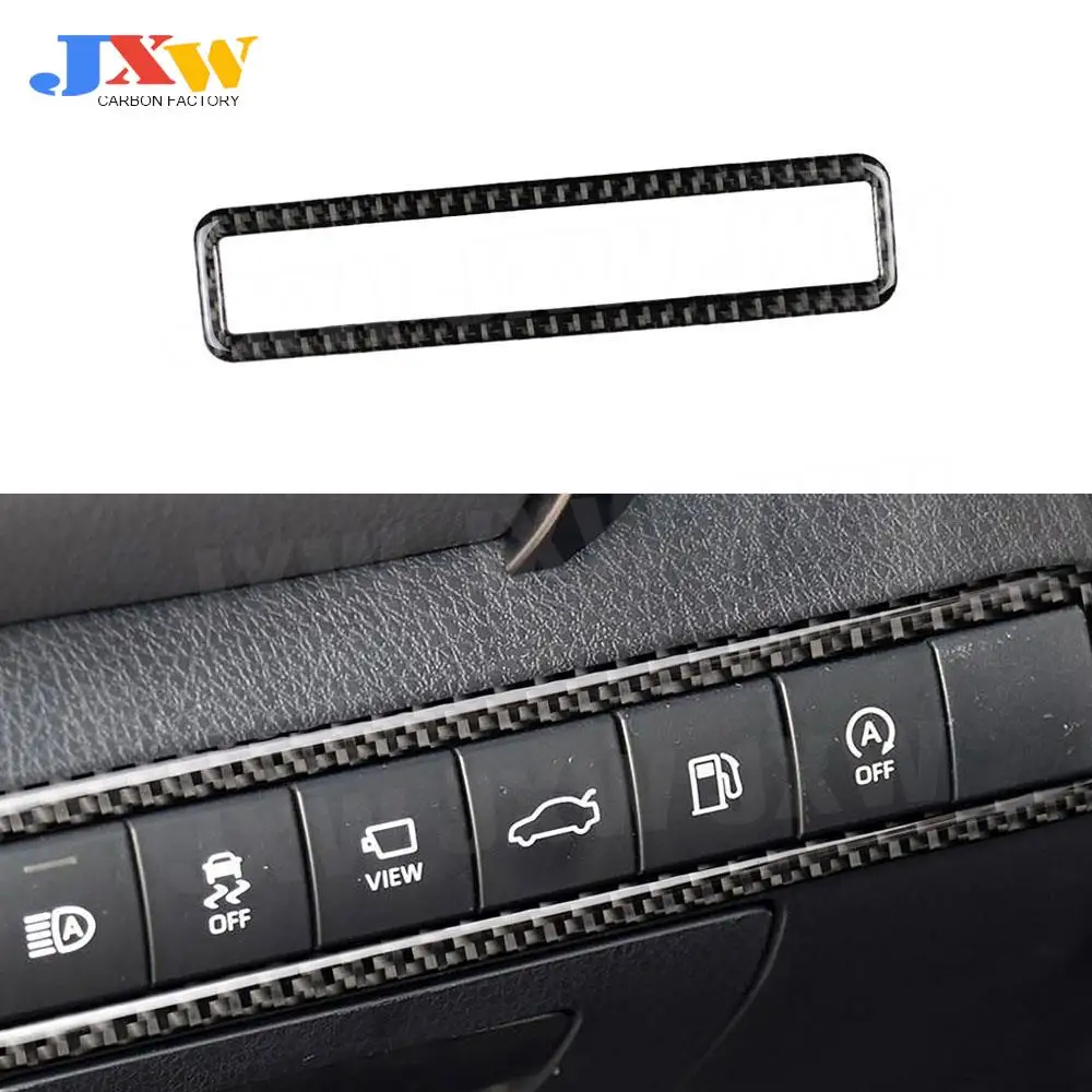 

Carbon Fiber Car Headlight Control Switch Button Trim Frame Cover Decal Sticker For Toyota Camry 2018 2019 Accessories