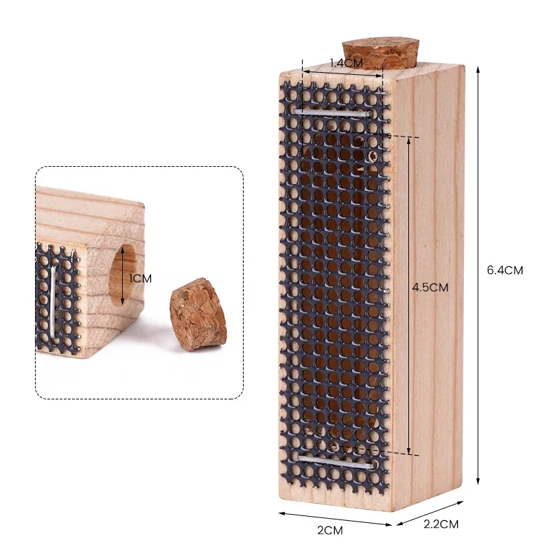 1000 Pieces Wooden Ventilated Queen Bee Cage for Rearing Honeybees California Queen Beekeeping Mailing Cage