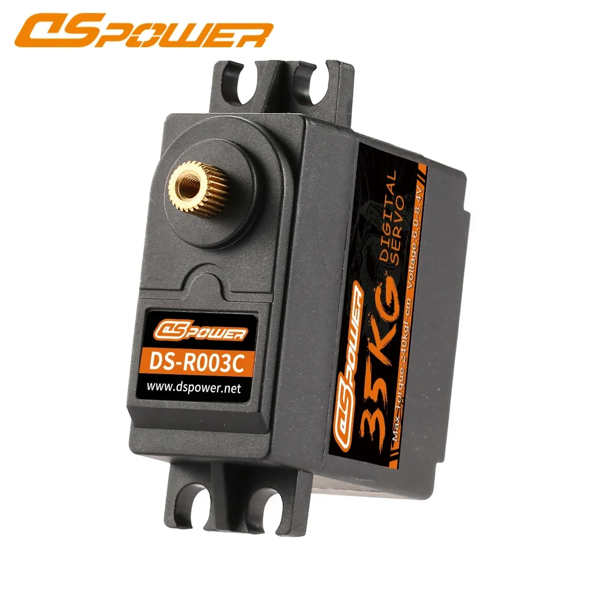 DSpower Waterproof 35KG 180/300 Degree 8.4V High-precision Digital Servo Metal Gear for 1/10 1/8 RC Car Wltoys TRX4 TRX6 Scx10