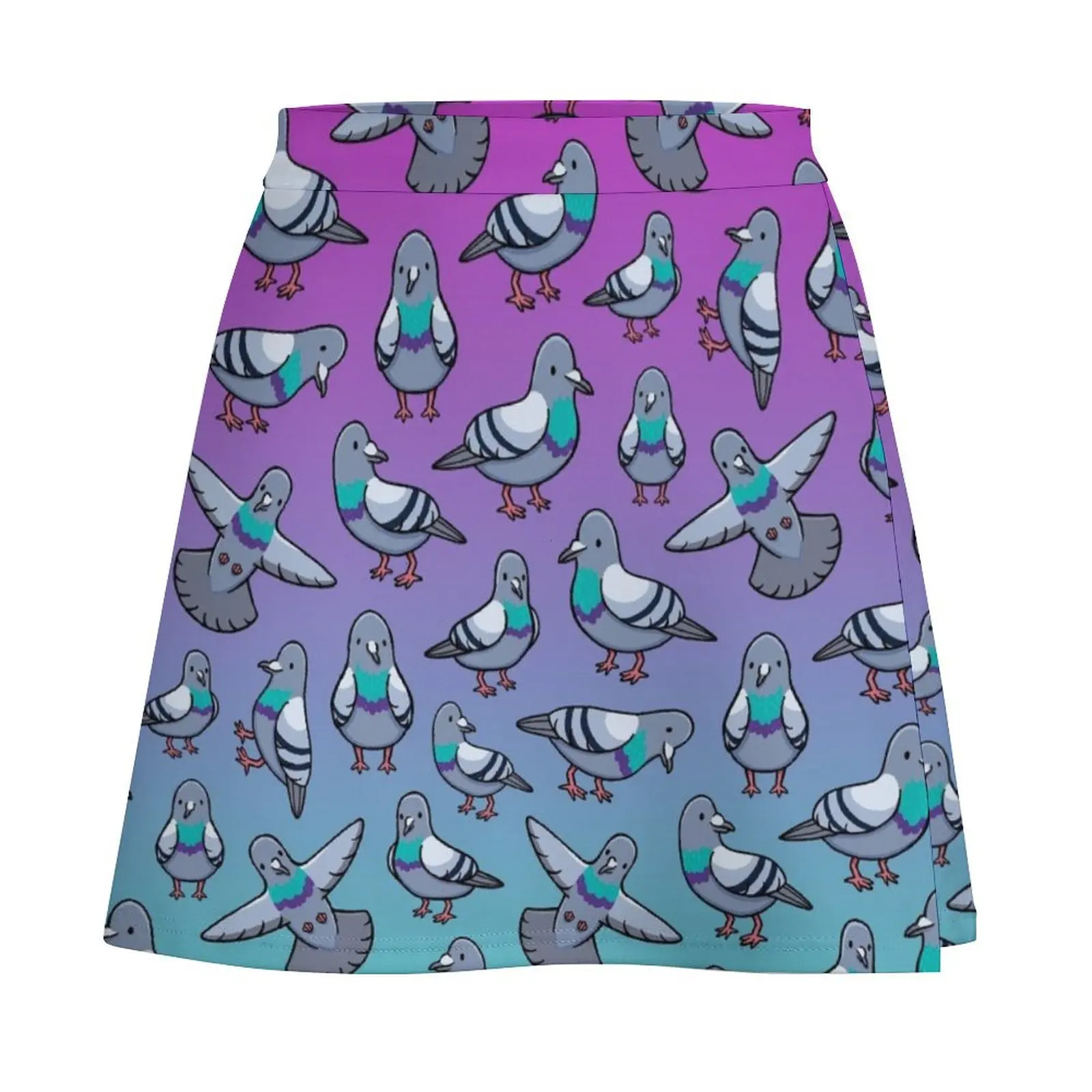 Pretty Pigeons Mini Skirt novelty in clothes Female clothing Mini Skirt