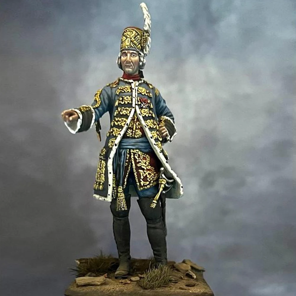 Resin Model figure, 1/24 Simon Claude Grassin de Glatigny, 75mm, GK, historical themes, Unassembled and unpainted kit