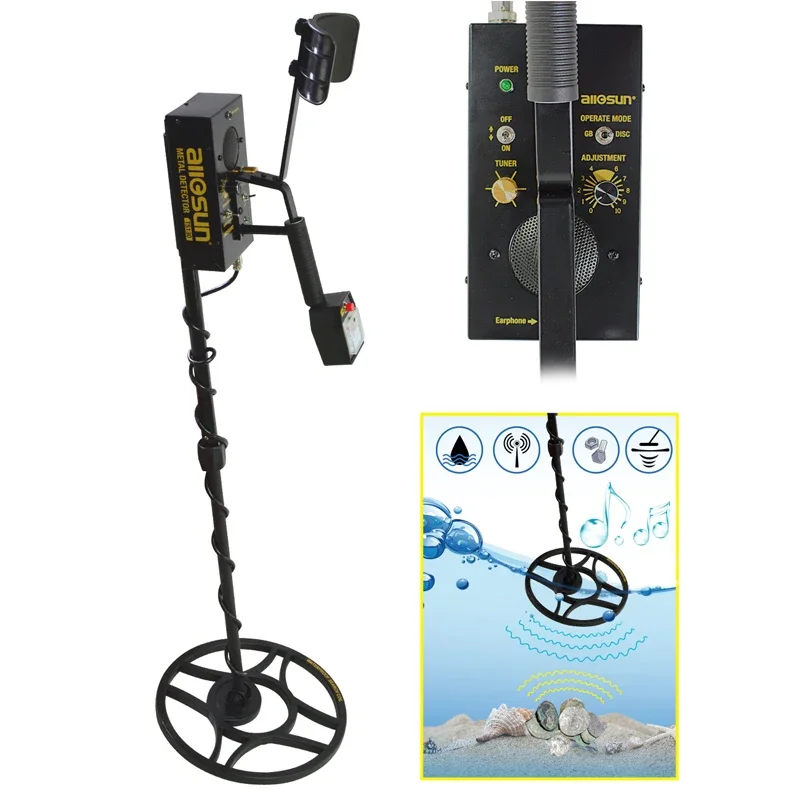 YYHC- Underground Gold Metal Detector - Waterproof Treasure Hunter with Adjustable Length Adults, Search Coil&LCD Display