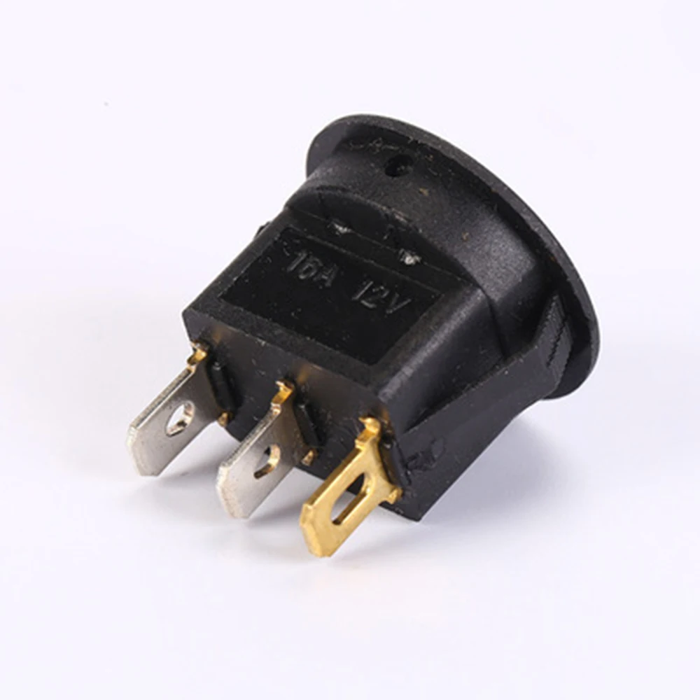 12V 24V 3 Pin Round Rocker ON/Off LED Light Toggle Switch SPST With Wires for Car Truck Marine Boat Car Accessories