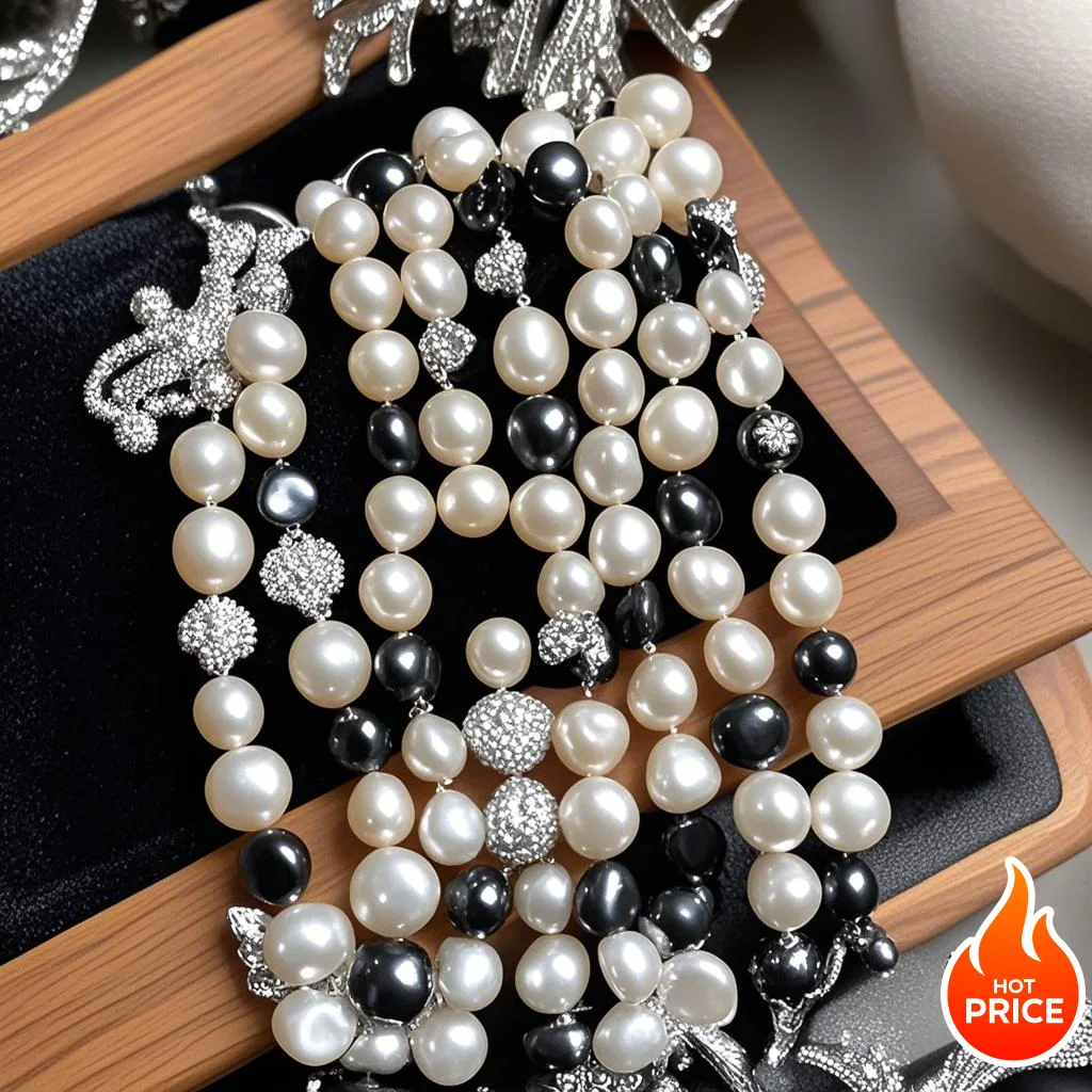 

7-8mmAAA Real Natural Freshwater Pearls Irregularly Shaped Colored Beads for Jewelry Making DIY Bracelet Accessories Length 18cm