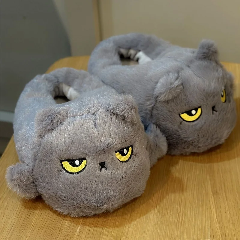 Neue Flauschige Katzenpfoten-Hausschuhe für Damen, Warme Winter-Pantoffeln, Lustige Flauschige Tierpfoten-Innenschuhe – Detail 34
