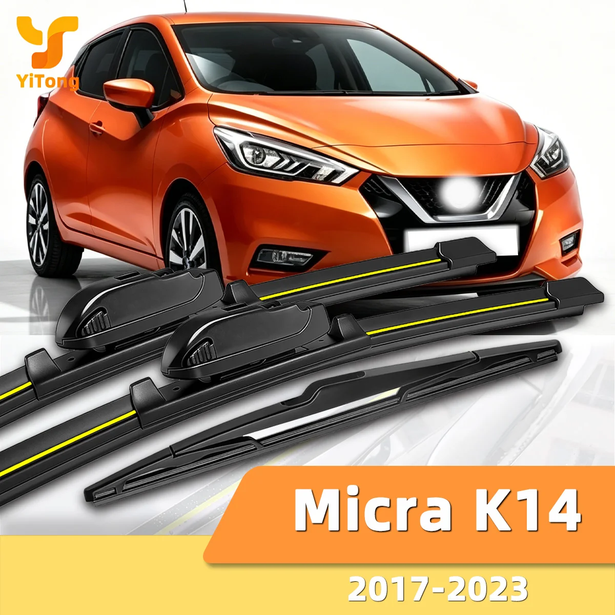 

Suitable For Nissan Micra K14 2017-2023 Front And Rear Windshield Wipers Durable Accessories For Car Windshields 2018 2020 2022