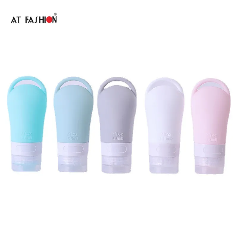 38/60/90ml Portable Travel Refillable Bottle Squeeze Flip-top Bottles Shampoo & Body Wash Travel Empty Container Bottling