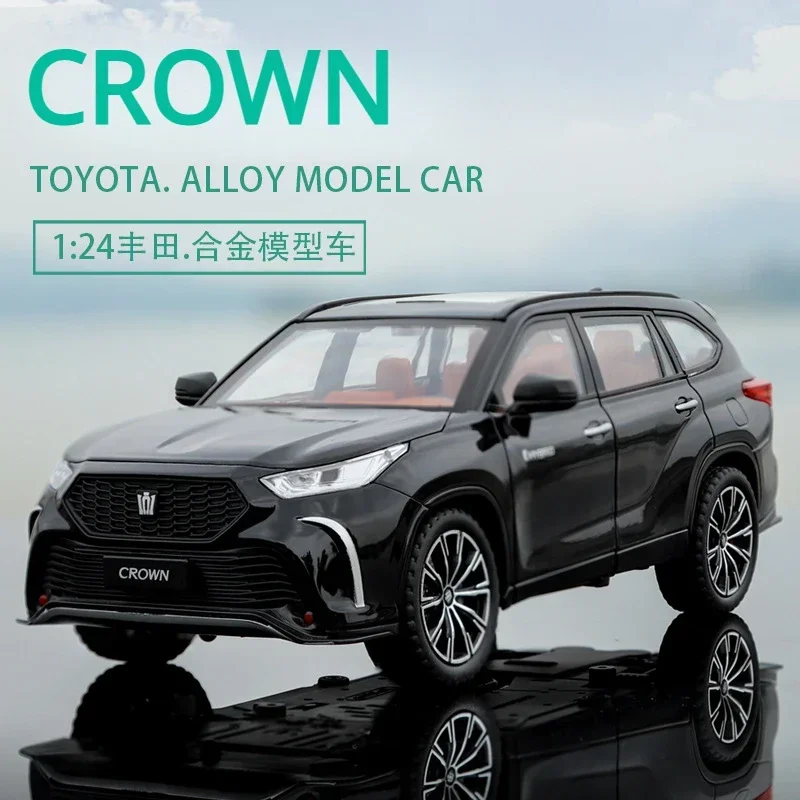 

Модель автомобиля Toyota CROWN LAND RELEASE в масштабе 1:24, модель литая из металлического сплава со звуком светильник, коллекционная детская игрушка, подарки