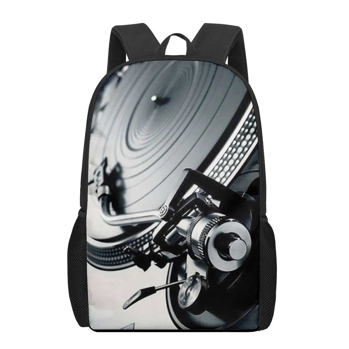 

Electronic Music DJ Controller Mixer School Bags 3D Print Kids Backpack Schoolbags Black Bookbags For Teenager Girls Boys Childr
